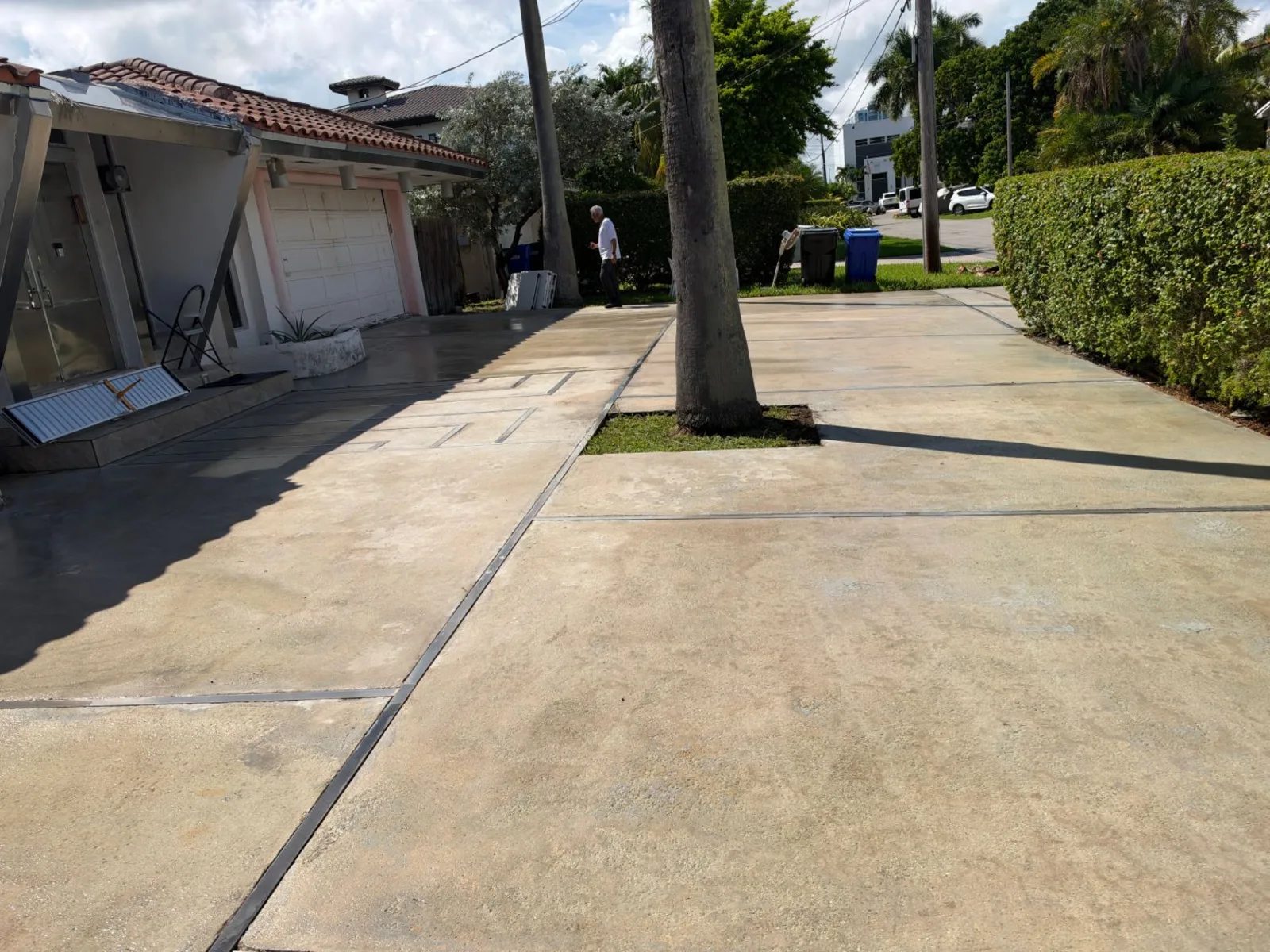 After: concrete driveway