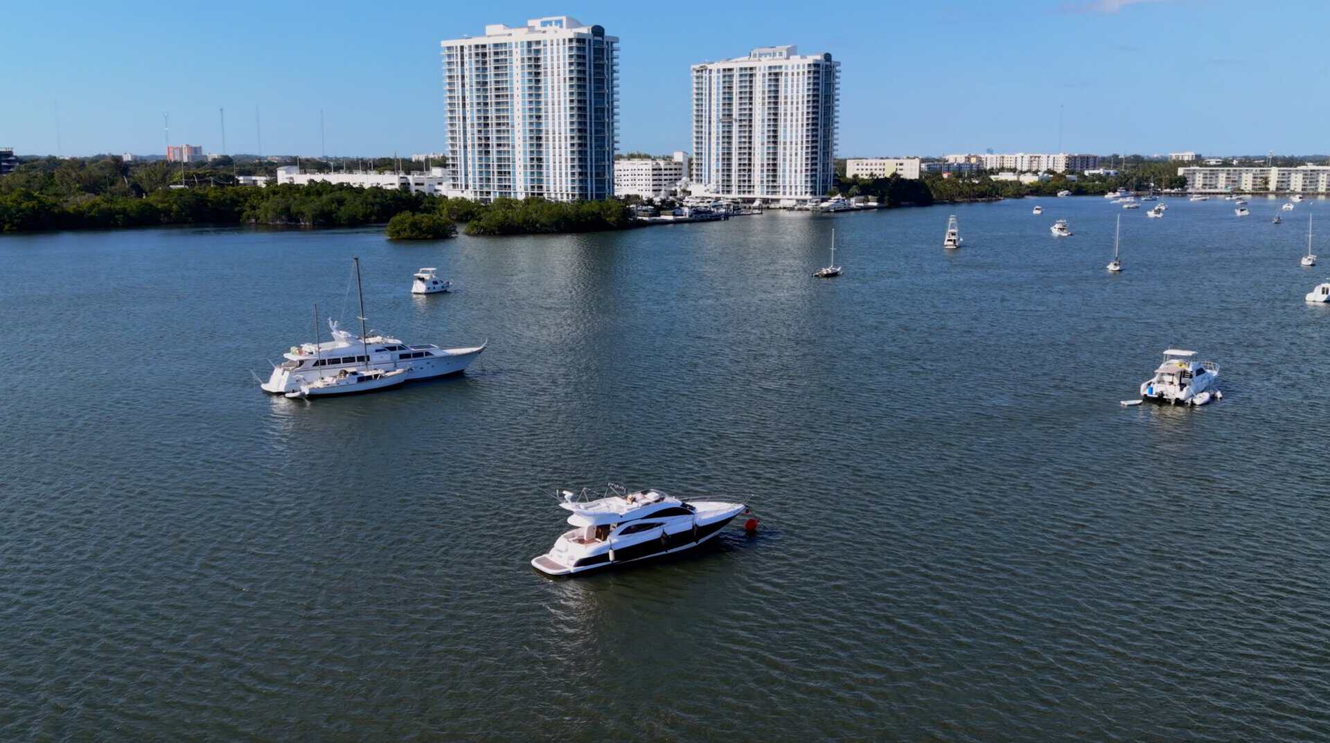 Aerial boat footage